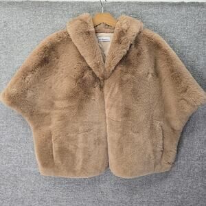 LA FLORENTINA FAUX FUR CAPELET, CAMEL